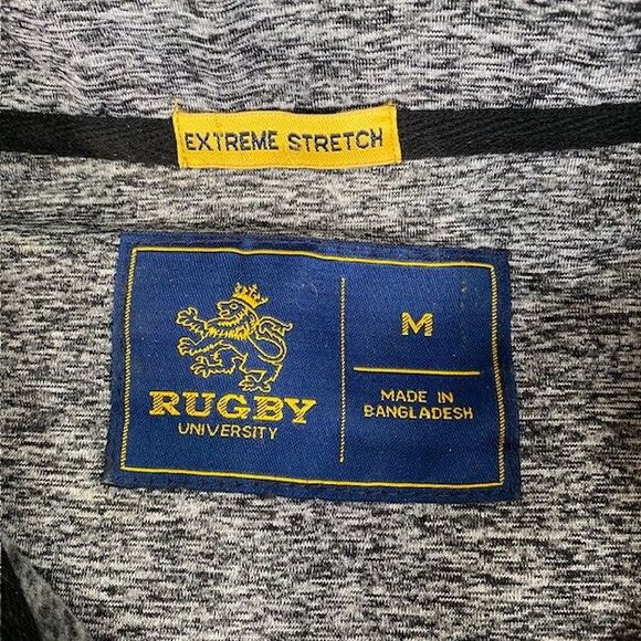 Rugby Specialty Extreme Stretch Quarter Zip Pullover Athletic Performance Gray M - Picture 2 of 12
